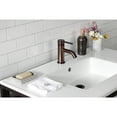 thumbnail image 3 of Kingston Brass VWP3722B5 Quadras 37" Ceramic Console Sink with Steel Base and Glass Shelf (1-Hole), White/Oil Rubbed Bronze, 3 of 7