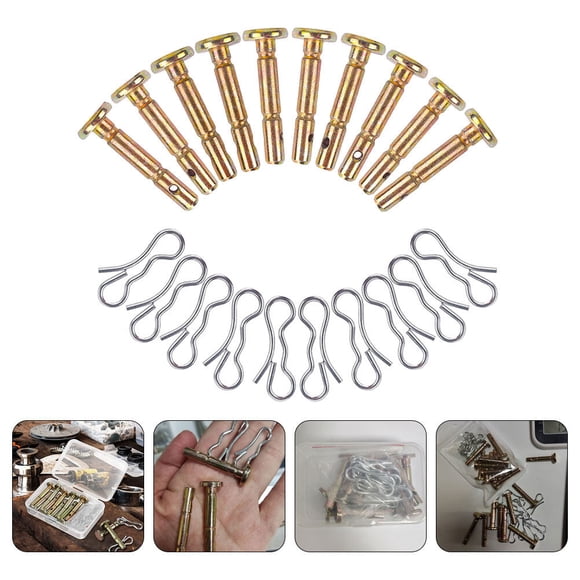 AURARMLET 1 Set Snow Blower Shear and Cotter Pins Assorted Color Stainless Steel Replacement Parts 4.77X1.38X0.63in