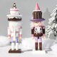 thumbnail image 4 of Marionetas de cascanueces navideños de 25 cm, muñeco de rey, pastel de helado, artesanías de madera, regalo de cumpleaños bonito para niños, decoración de fiesta de Papá Noel, 4 of 5