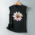 thumbnail image 4 of Pompotops T-Shirt Sans Manches Décontracté d'Été pour Femmes, Col Rond Imprimé, Ample, 4 of 4
