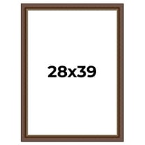 28x39 Copper and Brown Real Wood Picture Frame Width 2 inches | Interior Frame Depth 0.5 inches |