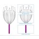thumbnail image 2 of Paquete de 2 masajeadores de cabeza y cuero cabelludo, 20 pinzas para dedos para relajación profunda, estimulación del cabello y alivio del estrés, masajeador de cabeza de mano para cuero cabelludo (azul y morado) Rojo Verde, 2 of 5