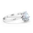 thumbnail image 4 of Heart Promise Ring Wedding Ring Simulated Cubic Zirconia 925 Sterling Silver Size 8, 4 of 5
