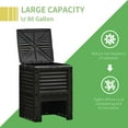 thumbnail image 5 of Outsunny 80 gal Black PP Dual Chamber Composting Bin with Easy Assembly, 5 of 10