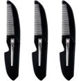 thumbnail image 1 of CustomyLife 3 peines plegables para bigote para hombres, peine portátil para bigote, peine de plástico con dientes finos, alisador de barba, peinado, cabello para hombres, niños y padres, 1 of 5