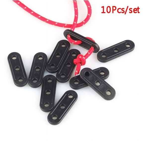 10 Camping Canopy Tarp Guy line Bent Runners Tent Clips Lock Rope Tensioners_WA