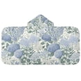thumbnail image 5 of Yayeee Kids Hooded Towel with Hand Pockets Beach Soft Absorbent Bath Wrap 50 x 23.5 inch, Blue Hydrangeas Pattern, 5 of 5