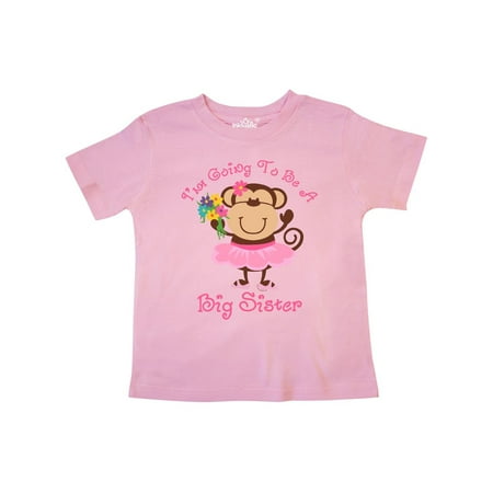 

Inktastic Monkey Future Big Sister Gift Toddler Toddler Girl T-Shirt
