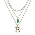 thumbnail image 4 of Fashion 26 Letters Natural Stone Charm Multi Layer Chain Necklace Women Jewelry--C-Product code 52103 C, 4 of 4