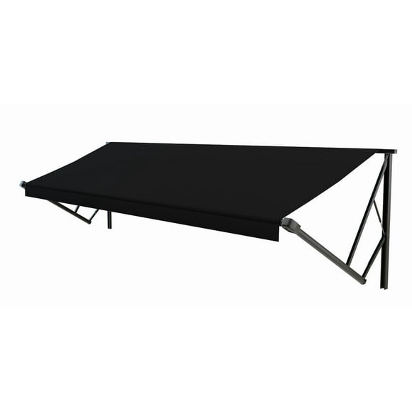 Lippert Composants Auvent V000231442 Solera; Auvent de Patio; Kit de Matériel Électrique Ou Hybride à Acheter Séparément; Longueur de 15 Pieds x Extension de 8 Pieds; Noir Solide; Tissu Anti-Rayures/anti-Moisissure