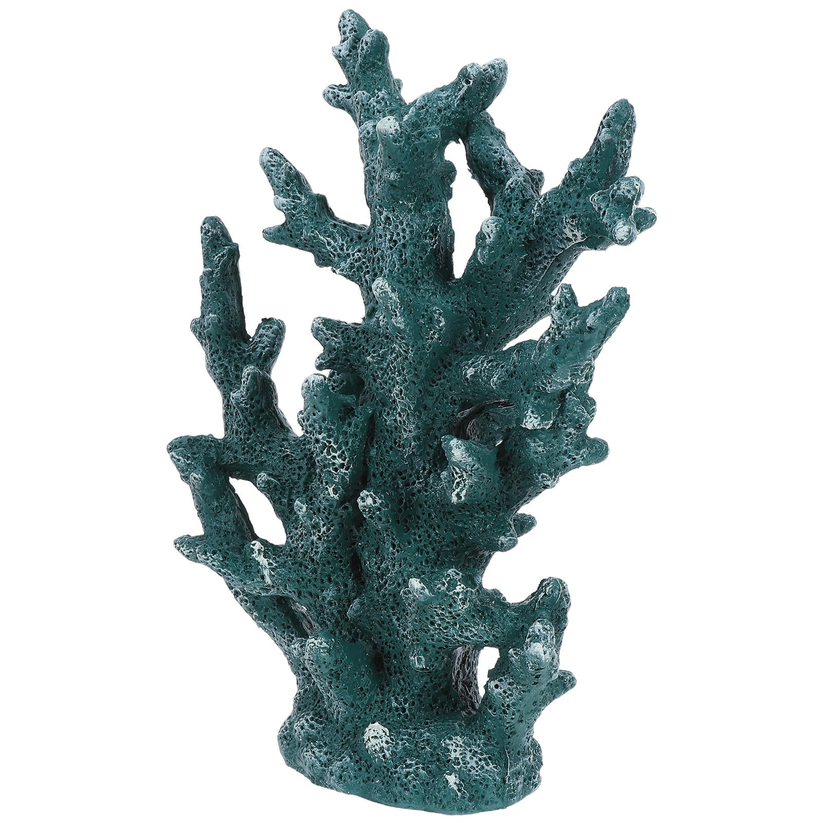 WRITWAA Green Resin Artificial Coral Sculpture for Fish Reef Decoration and Aquarium Centerpiece Display