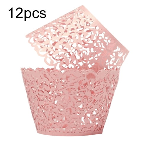 Hariumiu Kitchen Cupcake Wrappers Pack of 12/48 Filigree Artistic Bake ...