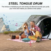 Steel Tongue Drum, 13 Inches 15 Notes Tongue Drum, Hand Pan Drum with Drum Mallets and Carry Bag, D Major, Blue