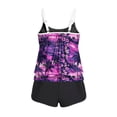 thumbnail image 5 of LYEAA Womens 3 Piece Tankini Swimsuits Colorblock Bathing Suit Tank Tops and Boyshorts Bottom Modest Swimwear, 5 of 8