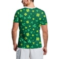 thumbnail image 2 of Men St. Patrick's Day T-Shirt Cute Cartoon Animal Bow-Tie Digital Print Shirt Short Sleeve Round Neck Tops, 2 of 5