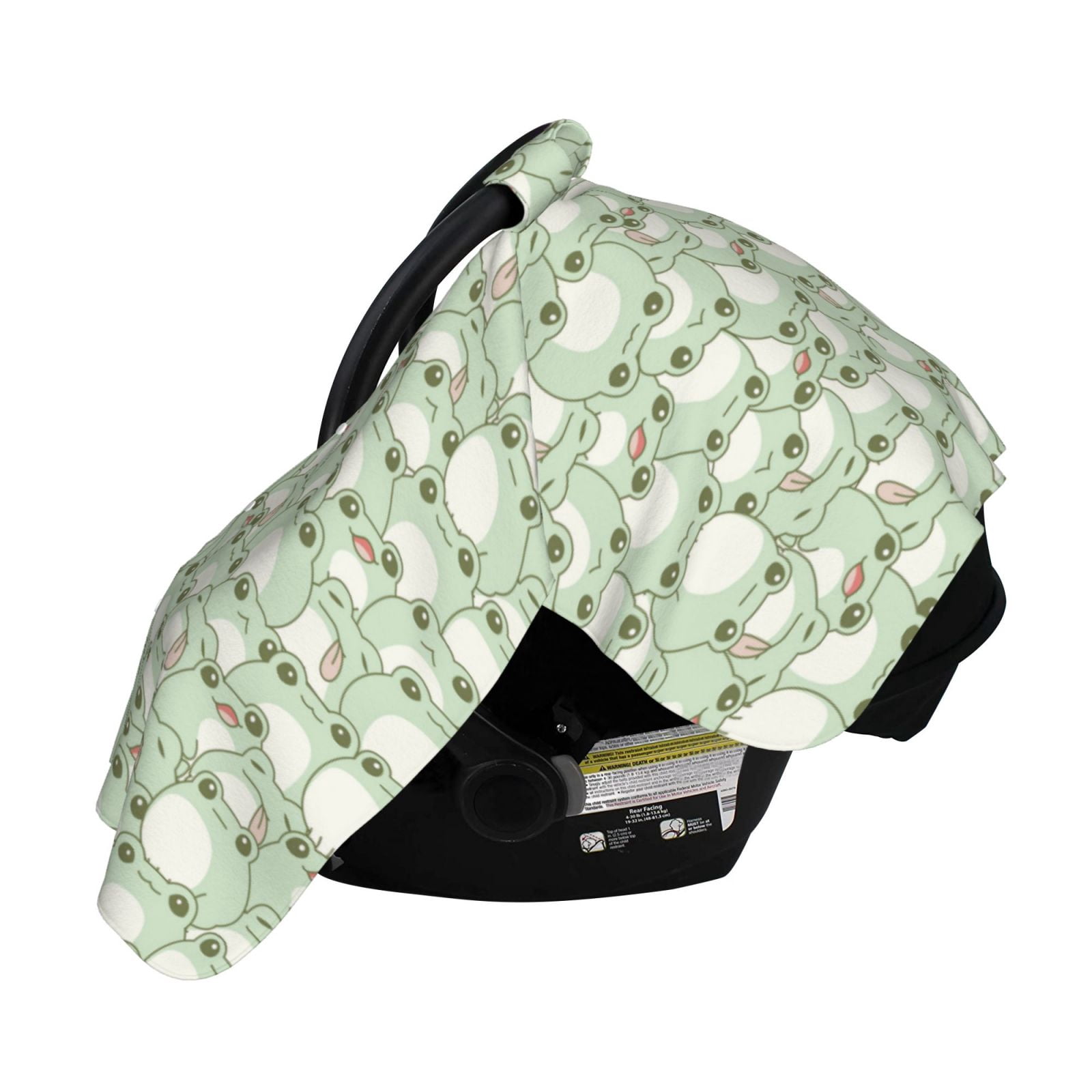 Naloa Cute Frog Baby Car Seat Cover, Breathable Baby Carrier Cover, Multiuse Baby Carrier Cover & Nursing Breastfeeding Cover
