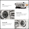 thumbnail image 5 of AJP Distributors Chrome Housing Clear Lens Amber Signal Driving Projector Headlights + LED DRL Strip Lamps Assembly Pair Set Compatible/Replacement For Toyota Tacoma 2016 2017 2018 2019 2020 2021 2022, 5 of 10
