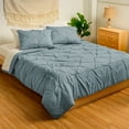 thumbnail image 5 of Dawn 7-Piece Bed-in-a-Bag Comforter Set in Kiss Pleat Spa Blue, Full Size, Soft, Durable and Easy Care, 5 of 6