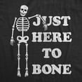 thumbnail image 2 of Womens Just Here to Bone T Shirt Funny Halloween Party Skeleton Adult Joke Tee for Ladies Womens Graphic Tees, 2 of 7