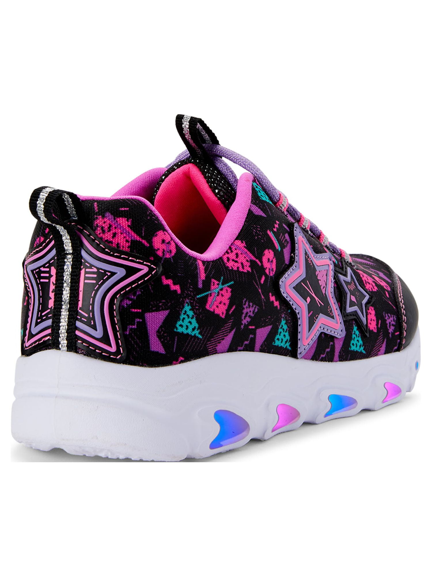Athletic Works Little Girls & Big Girls Light up Athletic Sneaker, Sizes 13-5