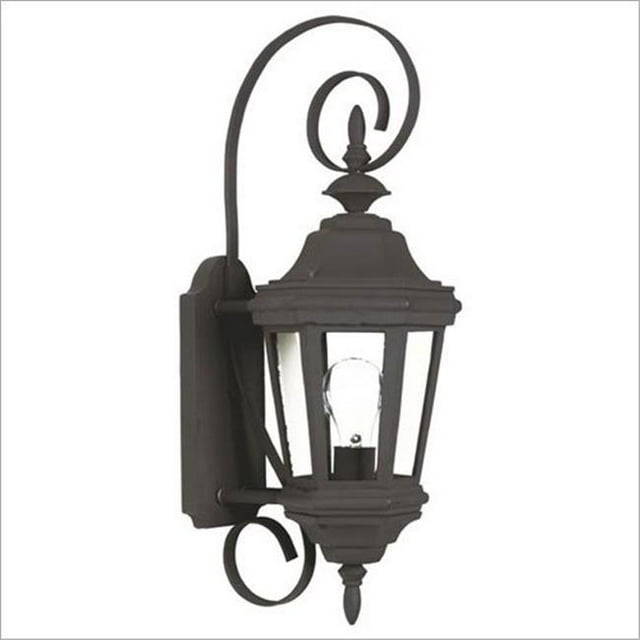 Estate 1 Light Small Wall Lantern- Black Finish