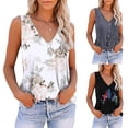 thumbnail image 3 of Orqqct Women Printed Wide Strap Sleeveless V-Neck Casual Tank Tops, 3 of 4