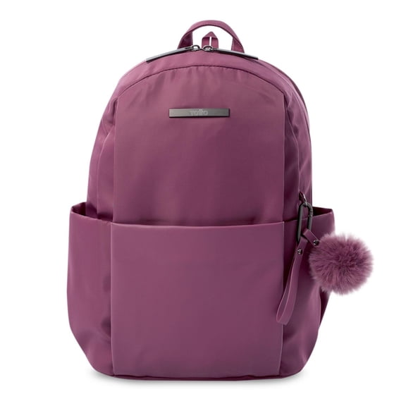 TOTTO Mochila Mediana para Mujer Porta Laptop 14 Repelente a Líquidos | Escuela - Oficina - Viaje |  vino M