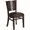 Black Vinyl Seat/Walnut Wood Frame, variant on Flash Furniture Lacey Series Solid Back Mahogany Wood Restaurant Chair - Black Vinyl Seat