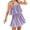 Purple, variant on Vedolay One Piece Jumpsuits For Women Womens Boho Floral Wide Leg Rompers Spaghetti Strap Tie Front Backless Shorts Jumpsuit,Purple XXL