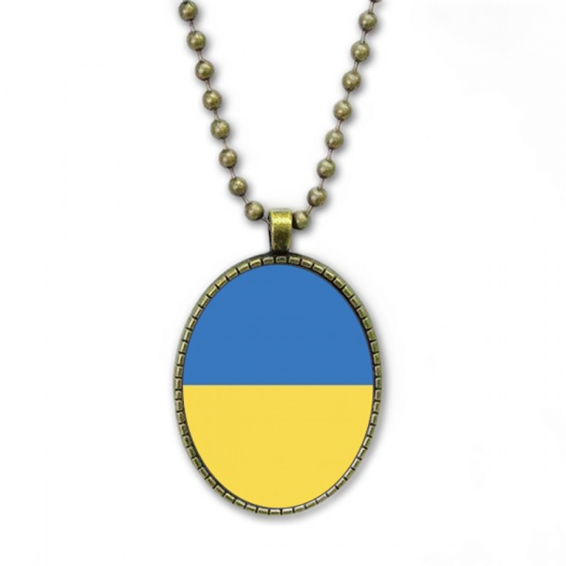 Ucrania, país de bandera nacional Europa Collar Colgante de cadena vintage Colección de joyas colgantes Unbranded M