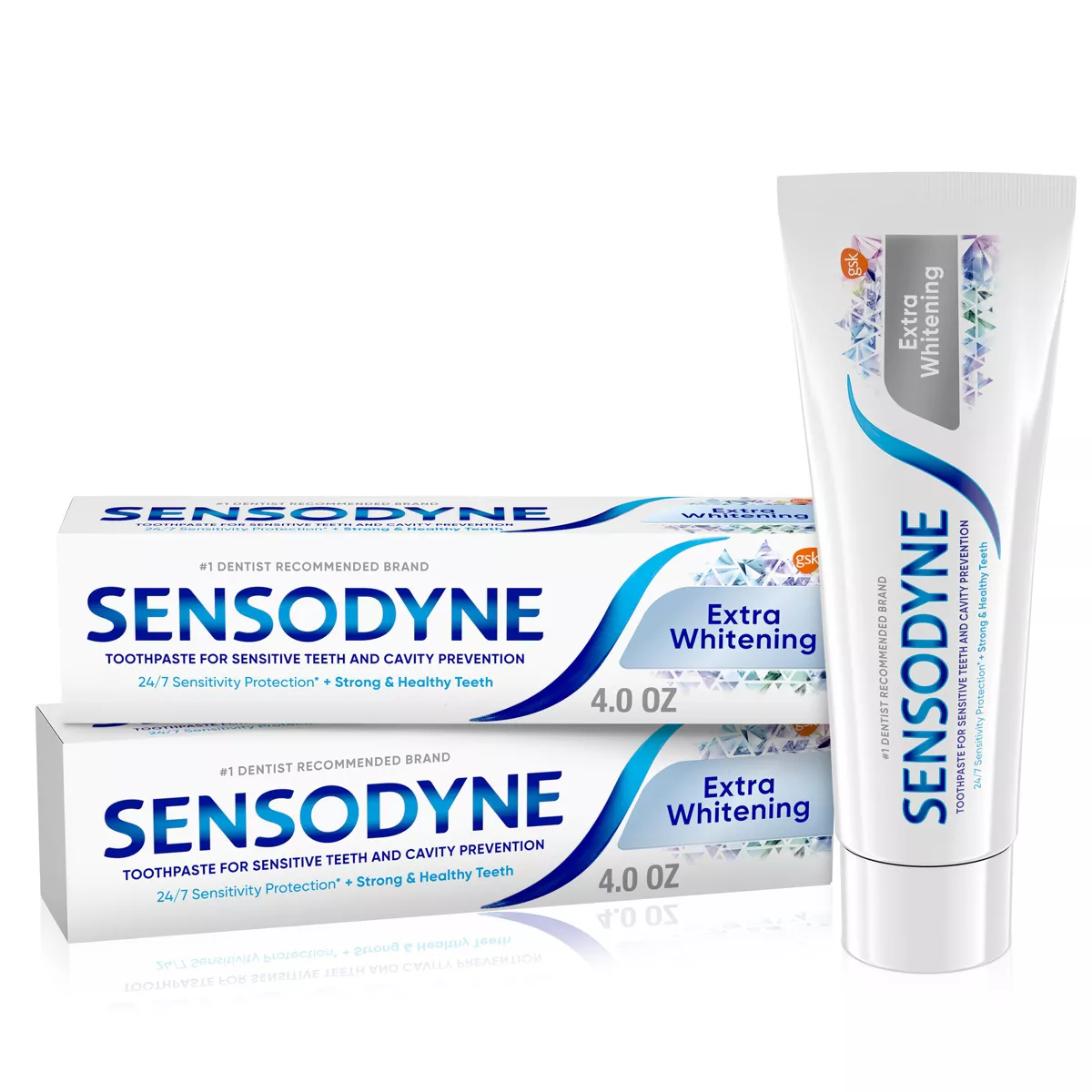 Sensodyne Extra Whitening Twin Pack Toothpaste 4 oz each, 2 ea (Pack of 3)