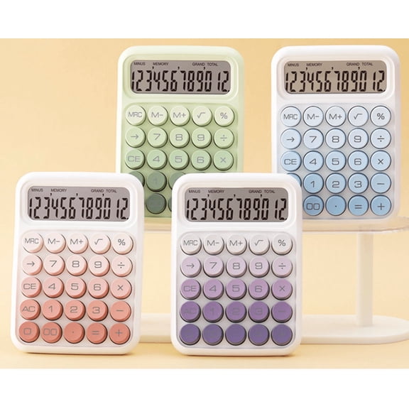 Desktop Calculator 12 Digit Large Display LCD Button Office Home Business Automatic
