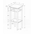 thumbnail image 3 of Side/End Table with Black Laminate & Metal, 2-Tier and Square Top, Storage Shelves for Any Room, 3 of 6
