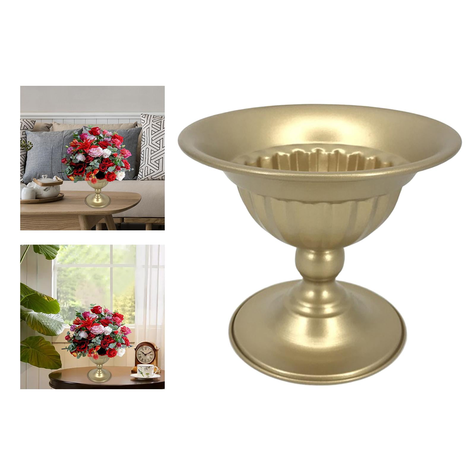 Retro Iron Decorative Flowerpot Dried Flower Vase Wedding Decor Elegant 