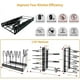 thumbnail image 3 of Organizador de ollas de metal negro | 8 niveles ajustables | Almacenamiento de ollas y sartenes | Soporte para tapa de olla | Construcción de hierro resistente | Ranura de silicona en forma de U, 3 of 8