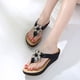 thumbnail image 5 of Sandalias de verano para mujer, sandalias con cuña, zapatos romanos de cristal, sandalias informales con punta abierta Wmkox8yii  ytu9439, 5 of 5
