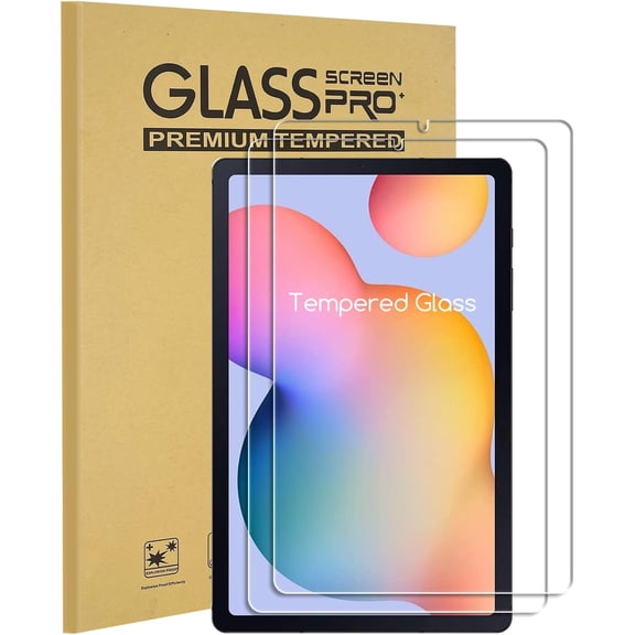 2-Pack Tempered Glass Screen Protector for Samsung Galaxy Tab S6 Lite 10.4 Inch, (2024-2022-2020), Ultra Clear & Scratch Resistant & 9H Hardness