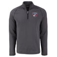 thumbnail image 2 of Men's Cutter & Buck Heather Black FC Dallas Peshastin Eco Fleece Recycled Raglan Half-Zip Top, 2 of 3