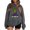 Dark Gray, variant on 1-Pc Green Hand Graphic Sweatshirt for Women, Halloween Crewneck Long Sleeve Pullover — Lightweight Funny Grave Print Casual Top Unisex Fall Fashion Navy M