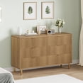 thumbnail image 2 of Danolapsi 6 Drawer Dresser,Modern Drawer Chest,Wide Storage Dresser Chest Cabinet Organizer Unit with Gold Handle,Wood Double Chest of Drawers and Storage Organizer for Living Room,Hallway,Entryway, 2 of 7