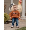 thumbnail image 3 of Miaouyo Kids Baby Girls Boys Thanksgiving Sweater 9 12 18 24 Months 2T 3T 4T 5T Turkey Letter Embroidery Round Neck Pullover Knitwear, 3 of 9