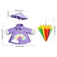 thumbnail image 4 of AuroraX 23 inch Porch Goose Outfits 19" Porch Goose Outfits for all The Seasons Summer Raincoat Outdoor Lawn Garden Decor Seasonal Porch Goose Accessories Purple, 4 of 6