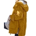 thumbnail image 4 of Winter Women Long Sleeve Zipper Quilted Coat Casual Loose Lightweight Hooded Puffer Jacket with Pocket, 4 of 5