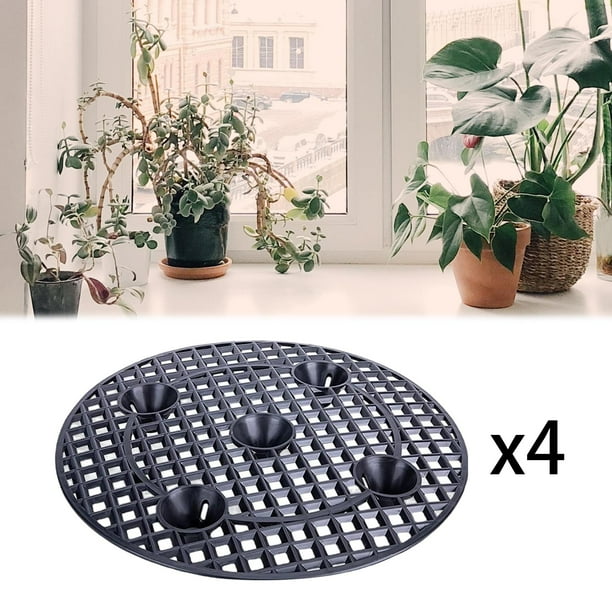 Elevador de maceta de nivel de planta para Patio y cubierta soporte de maceta de 12 " and Damage maceta platillo negro soportes de plantas para piezas 30x30x3cm DYNWAVEMX soportes en maceta