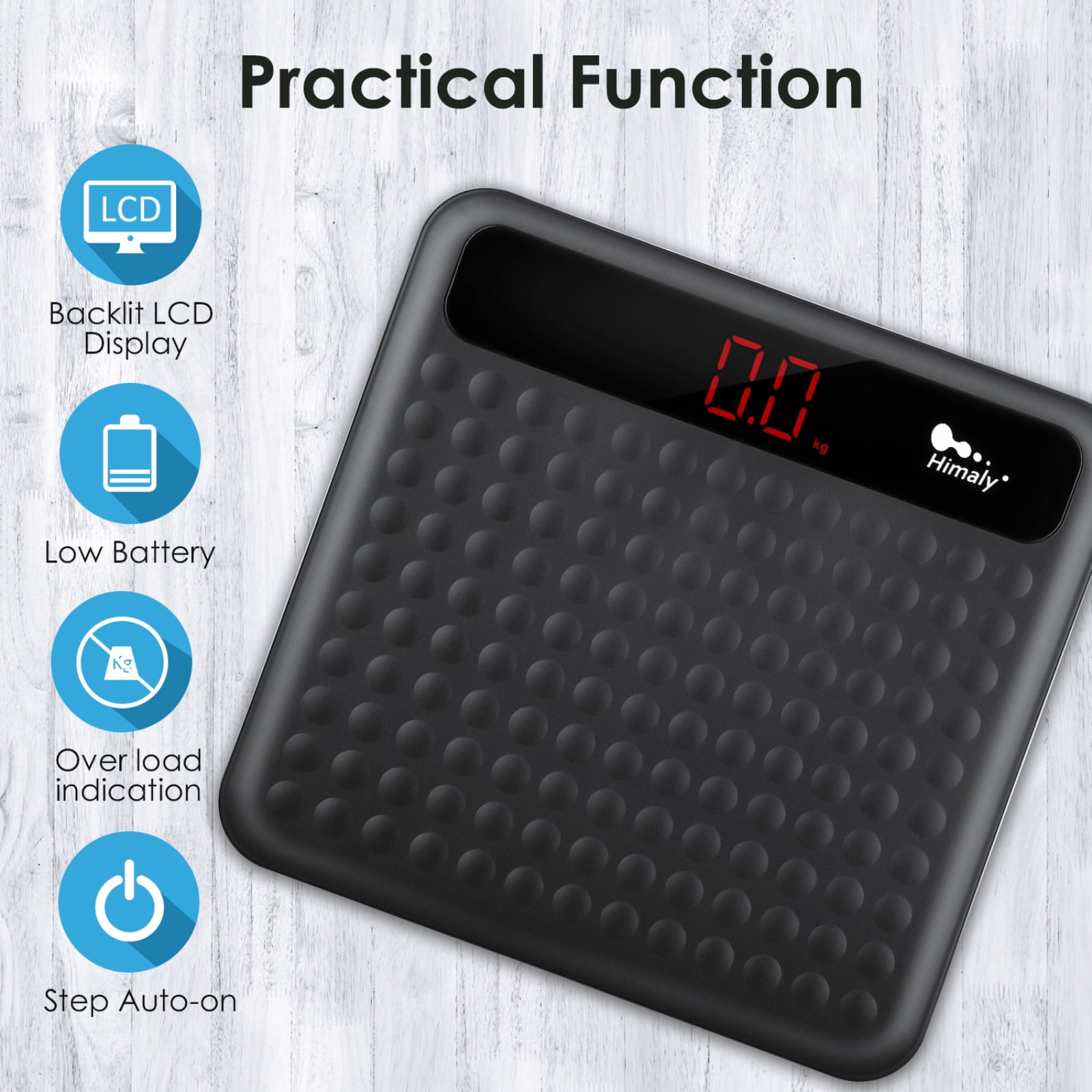 Himaly Digital Scale Bathroom Scale with  LCD Digital Display, 400 lbs/180 kg Capacity