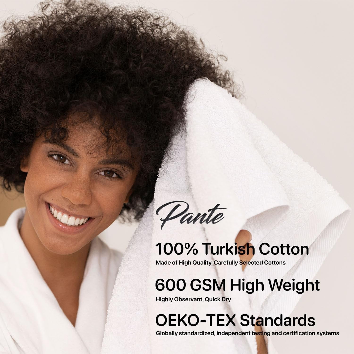 Luxurious 4-Piece Premium Turkish Bath Towels 100% Cotton Towels for Bathroom | Soft, Quick Drying, and Highly Absorbent Bath Towels | 27x54 inches (White)