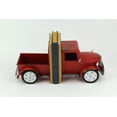 thumbnail image 5 of Zeckos Red Metal Vintage Pickup Truck Americana Bookends Décor, 5 of 7