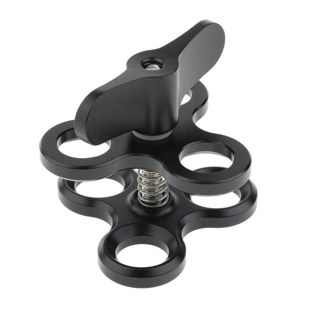 Clip de Mariposa Tornillo de Aluminio Orificios para Mantener Iluminación Yotijar Abrazadera de bola triple