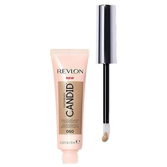 2 Pack Revlon PhotoReady Candid Concealer, with Anti-Pollution, Antioxidant, Anti-Blue Light Ingredients, without Parabens, Pthalates and Fragrances; Medium Deep 0.34 Fluid Oz