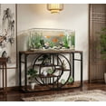 thumbnail image 2 of Heavy-Duty Metal Aquarium Dining Table Stand – Multi-Tier Storage Cabinet & Power Outlets – Anti-Tip Frame – Fits 55-75 Gallon Fish Tank, Turtle, or Reptile Terrarium – Vintage Color, 2 of 6
